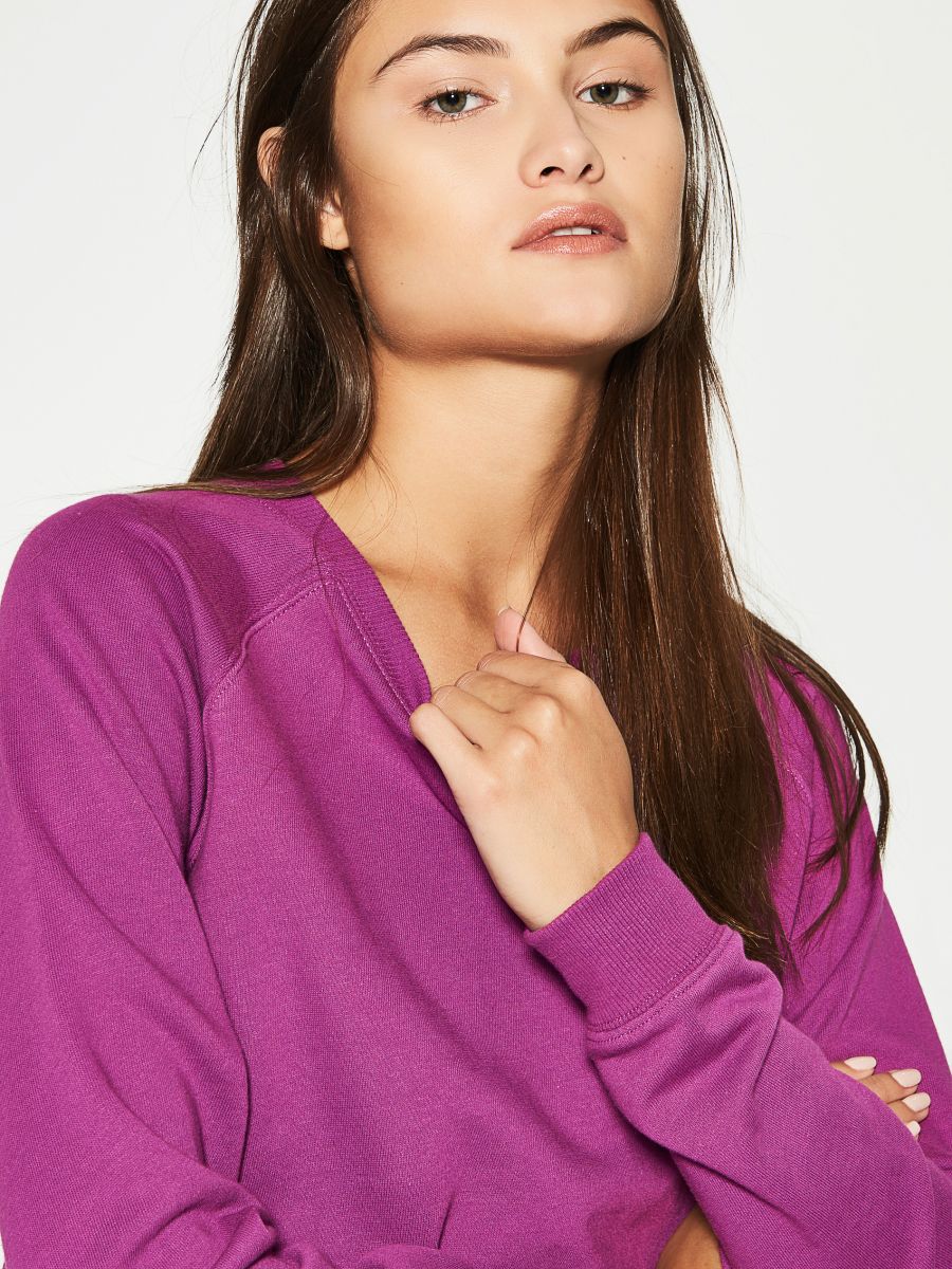 plain purple sweatshirt