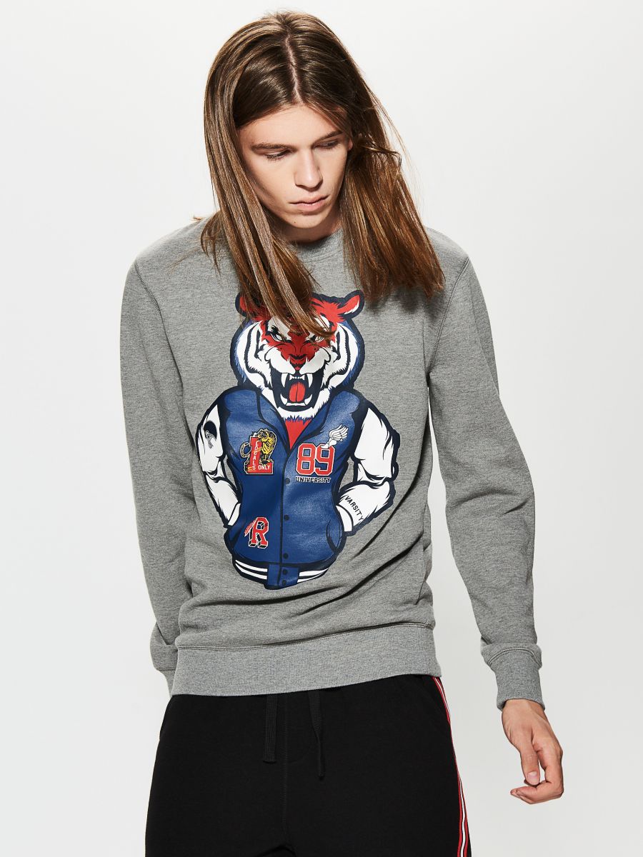 tiger print sweatshirt