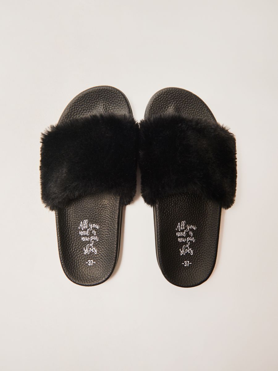 furry sandal