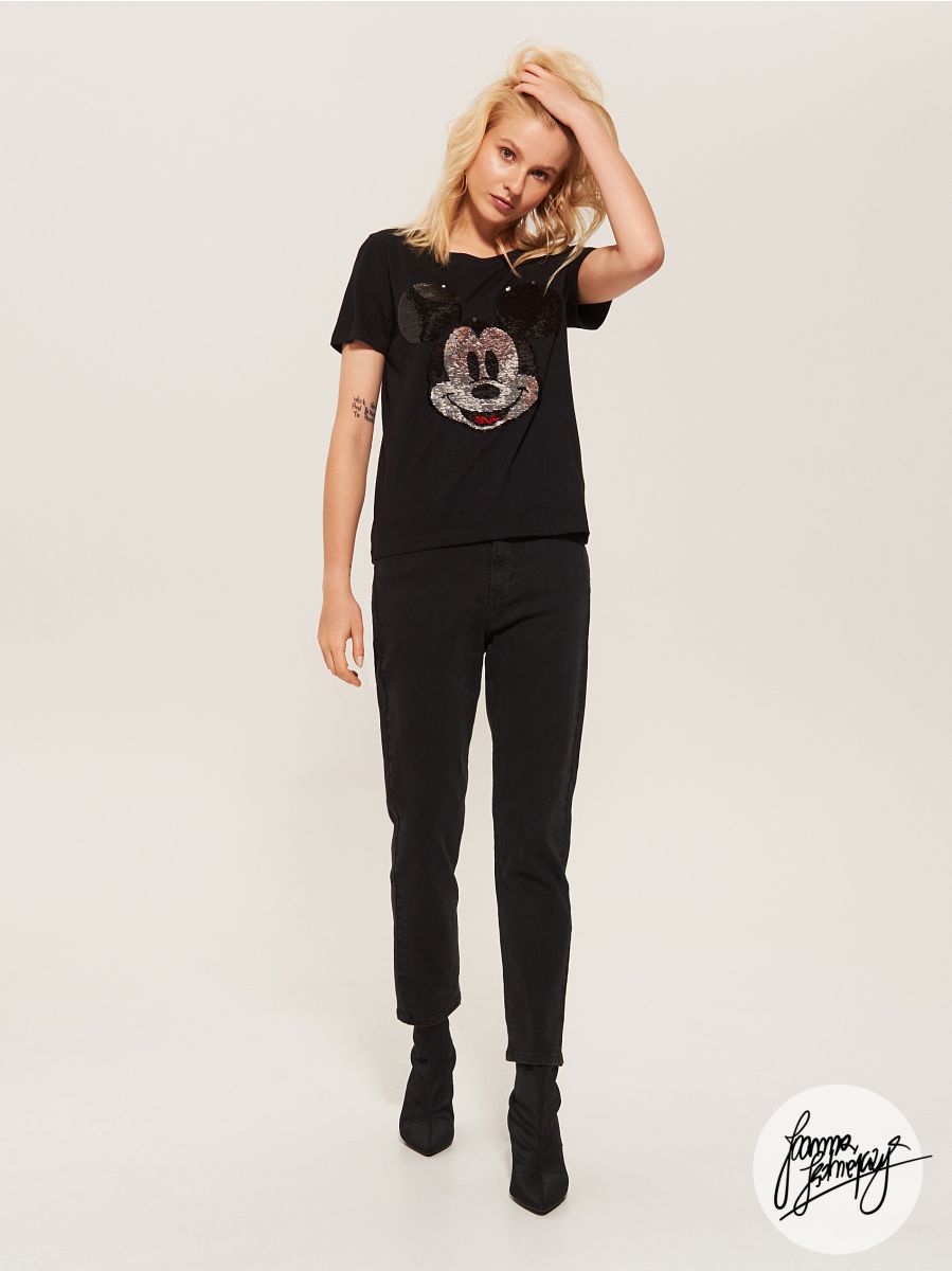 mickey mouse sequin t shirt