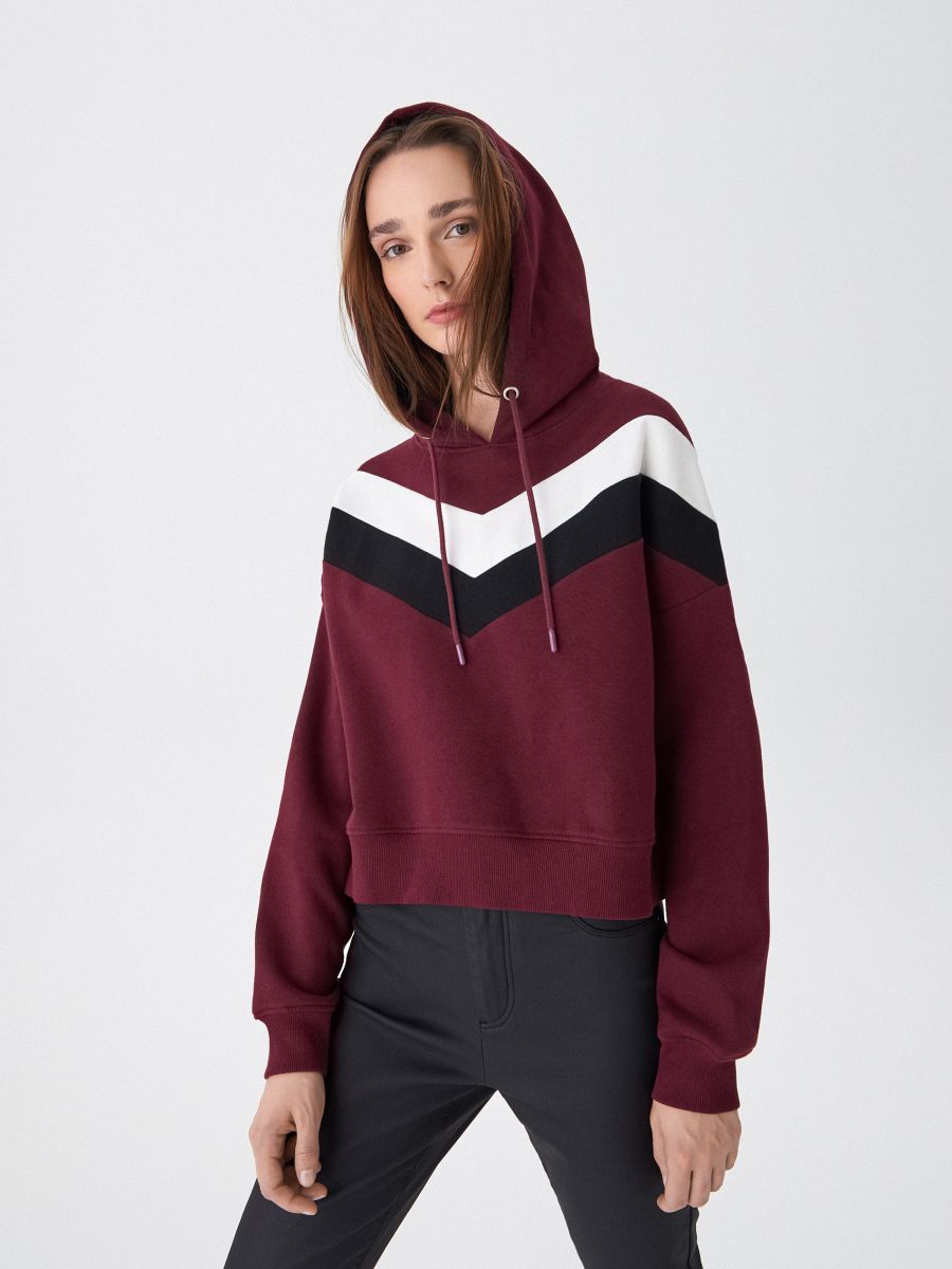 oversized maroon hoodie